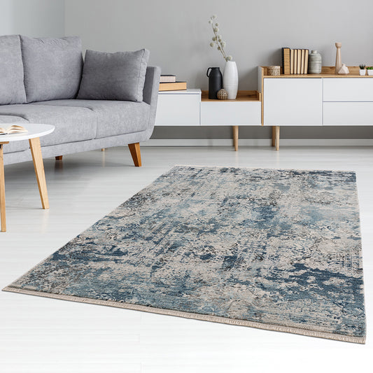 Bodrum Distressed Vintage Blue Rug - Ambedo Home