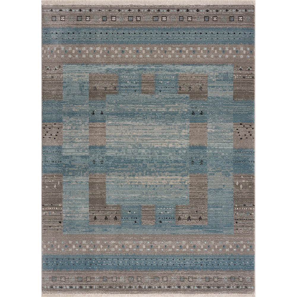 Bodrum Geometric Blue Rug - Ambedo Home